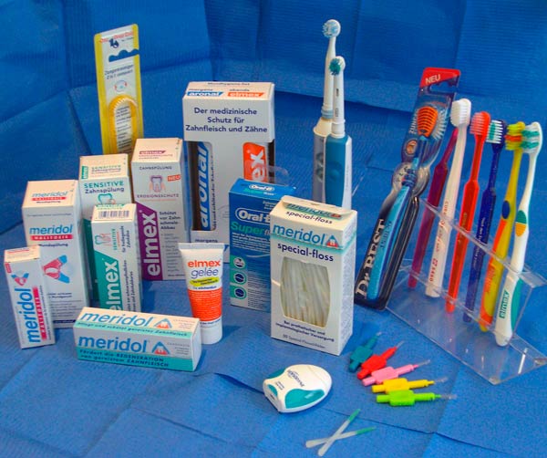 Bild Material zur professionellen Zahnpflege zuhause